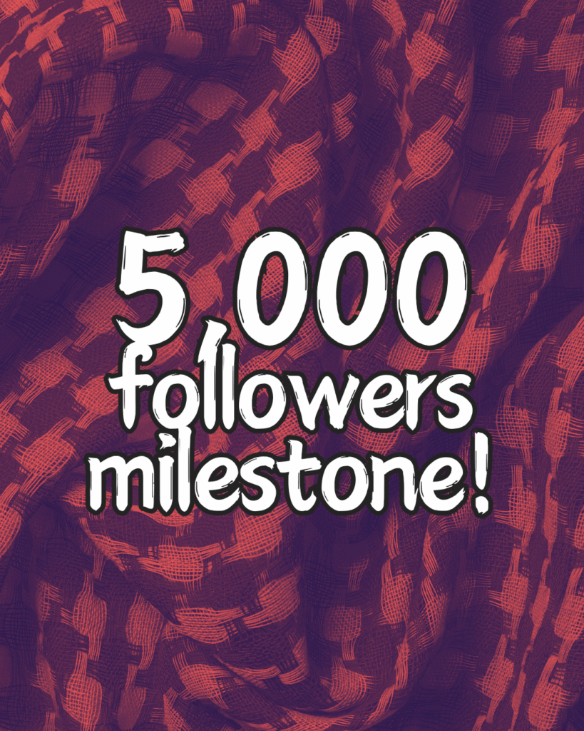 5,000 followers milestone!